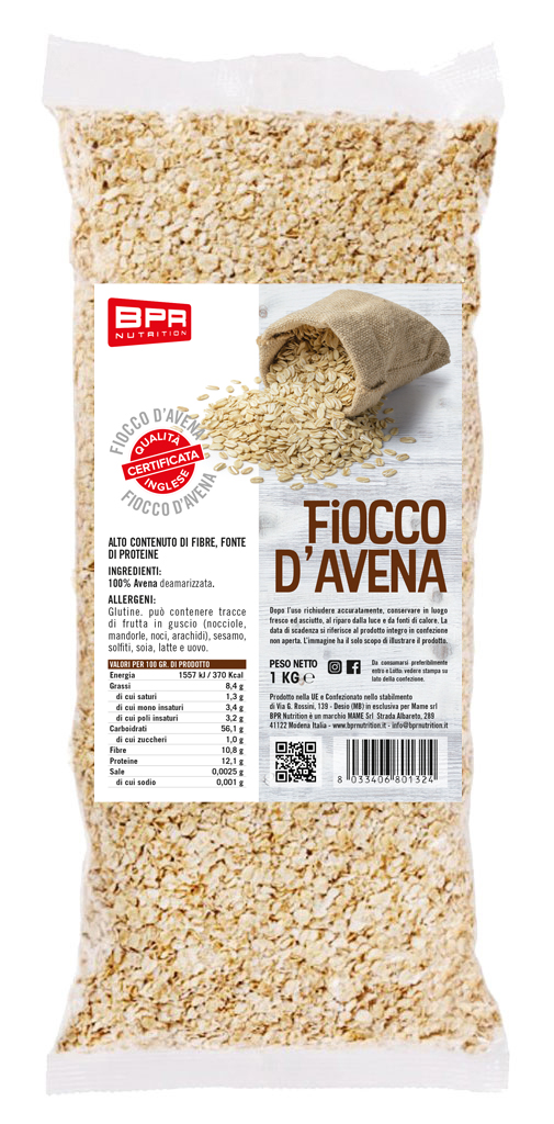 BPR NUTRITION Fiocchi D'avena aromatizzati 1 kg - Max Power