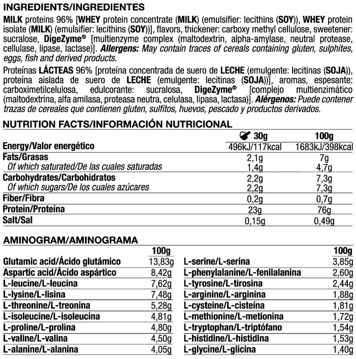QUAMTRAX ISO WHEY VALORI